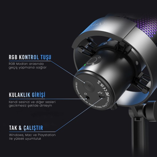 Fifine Ampligame A9 USB Oyuncu Yayıncı Bilgisayar Mikrofon Fiyatı