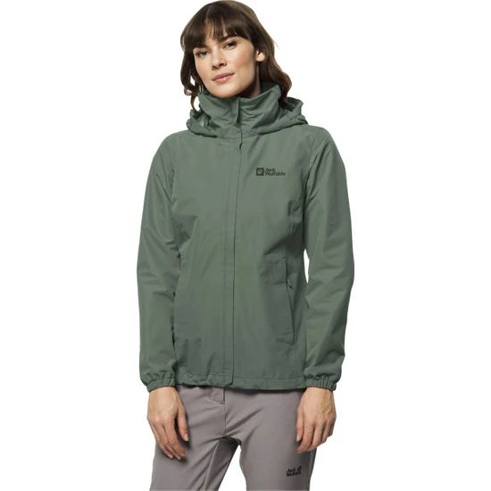 Jack Wolfskin Stormy Point 2L JKT Kadın Ceket 1111202-4151 Picnic Green