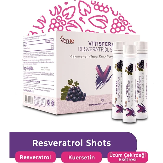 Vitisfera Resveratrol Shot Orman Meyveleri Aromalı 20 x 25 ml