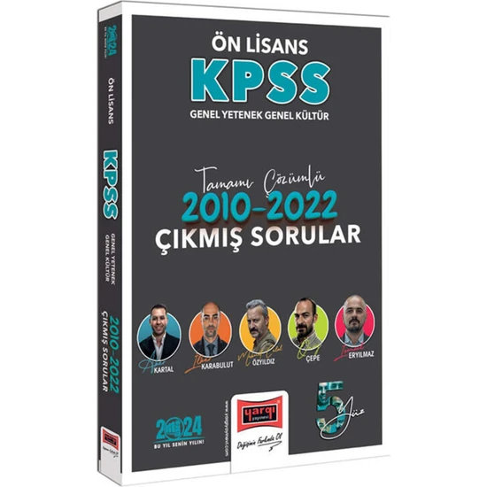 Yargı Yayınevi 2024 KPSS Genel Yetenek Genel Kültür  Ön Lisans Tamamı Çözümlü 2010-2022 Çıkmış Sorular