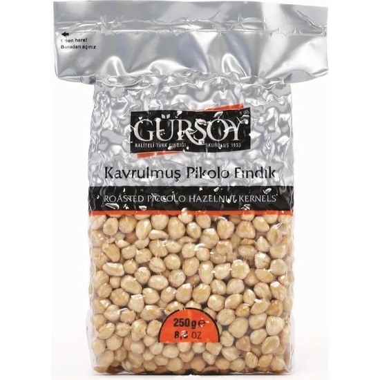 Gürsoy Kavrulmuş Pikolo Fındık Vakum Paket 250 G