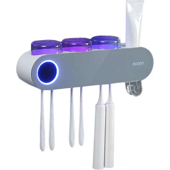 Ecoco Akıllı Sensör Dezenfeksiyon Diş Fırçası Rafı (Yurt Dışından)