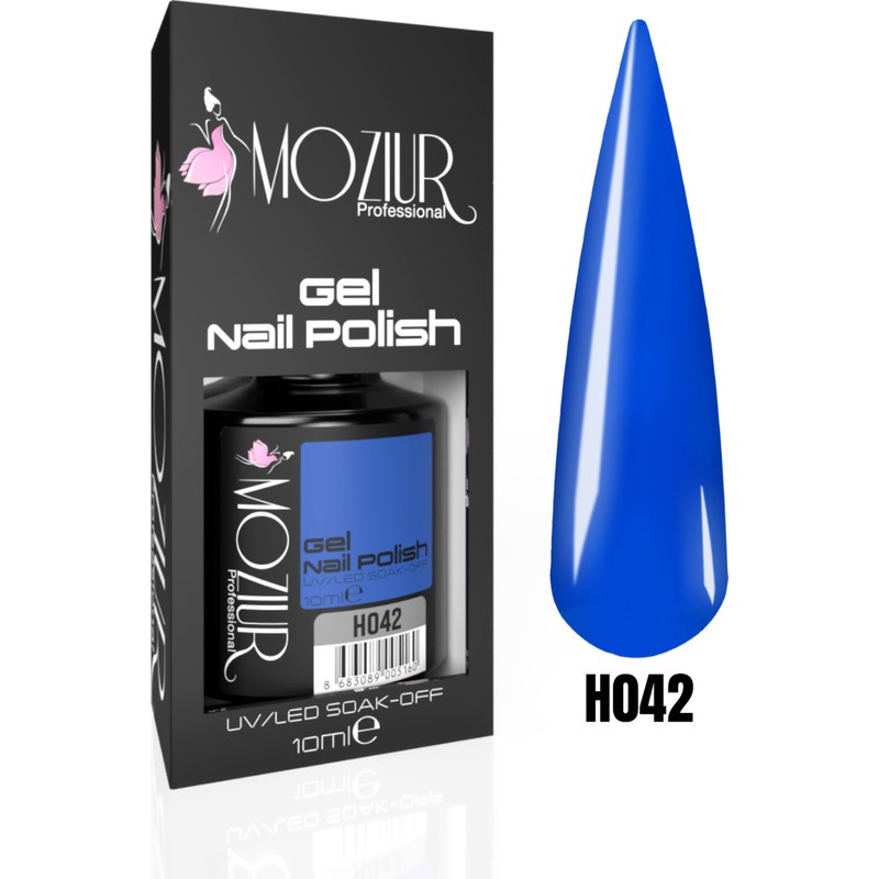 Moziur UV LED Kalıcı Oje H042 Canlı Mavi Renk 10 ml Uzun Süreli Kullanım İçin