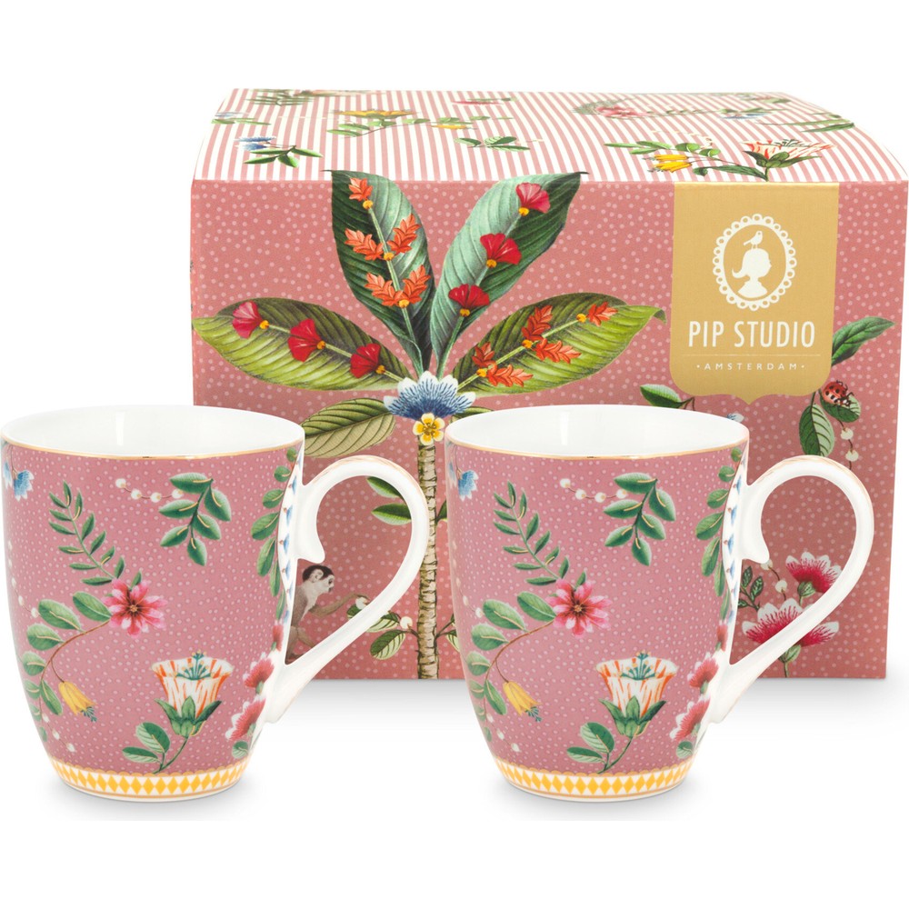 Pip Studio La Majorelle Pembe Porselen Kupa Seti 350 Ml