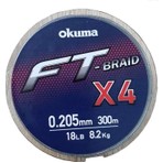 Okuma Okuma Ft-*4 Braided Line 300 mt Grey Örgü İp