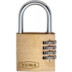 Yuma Yuma Şifreli Pirinç Asma Kilit 40 mm 4 Basamaklı Çift Yönlü Gri 1 Adet
