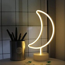 Piraye Gift Ay Tasarımlı Neon Led Masa Ve Gece Lambası