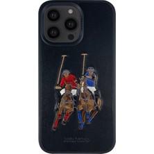 Fuchsia Santa Barbara Polo Jockey Serisi iPhone 13 Pro Için Fuchsia Lüks Deri Kılıf