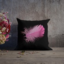 Lia Store Pembe Tüy Desenli Dekoratif Kırlent Kılıfı