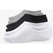 Efna Store Bolero Erkek 3'lü Pamuklu Sneakers Çorap Siyah Beyaz Gri