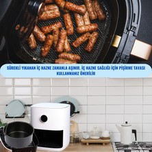 Dolphfin Tüm Fritözler İle Uyumlu Paslanmaz Çelik Air Fryer Kek, Ekmek, Turta Tavası