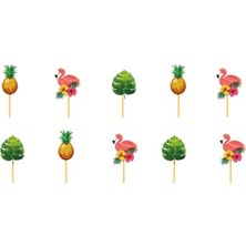 Kidspartim Flamingo Ananas Kürdan 10 Lu