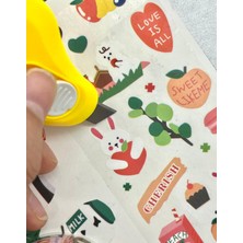 Kağıt Gemi Dükkan Sevimli Gezgin Ayıcık Washi Bant / Washi Tape / Sticker / Bullet Journal / Defter Süsleme