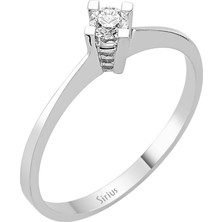 Sirius Pırlanta G Renk 0,15 Karat Pırlanta Tektaş Yüzük 0423R0037