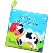 Tox Çiftlik Hayvanları Kumaş Sessiz Kitap T134 - Bez Kitap , Eğitici Oyuncak , Yumuşak ve Hışırtılı