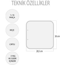 Tox ( Mutfak ) Keçe Cırtlı Aktivite Sayfası - Çocuk Etkinlik , Eğitici Oyuncak