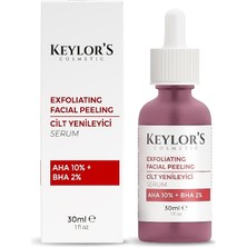 Aha & Bha Canlandırıcı & Cilt Tonu Eşitleyici Kırmızı Peeling Cilt Serumu (Aha 10% + Bha 2%) 30 ml