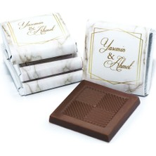 Nin Chocolate Söz ve Nişan Çikolatası Dökme Mermer Baskılı 170 Adet Napoliten Çikolata