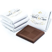 Nin Chocolate Söz ve Nişan Çikolatası Dökme Altın Baskılı 80 Adet Napoliten Çikolata