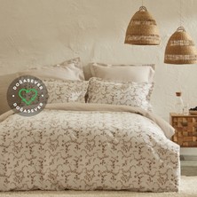 Karaca Home Doğasever Ivy Pamuktan Dönüşüm Tek Kişilik Nevresim Takımı Bej