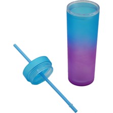 Bottle Boss Bottleboss Çift Katmanlı Pipetli Çift Renkli Sızdırmaz Bardak Matara 480 ml