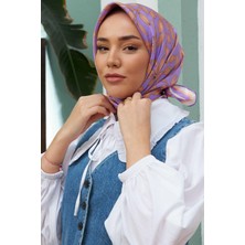 Silk Home Somon Yaprak Desenli Tivil Ipek Eşarp 11397-18