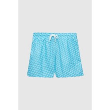 TWN Regular Fit Turkuaz Baskılı Şort Mayo 0EC62AP33613M