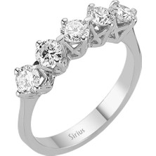 Sirius Pırlanta G Renk 0,91 Karat Pırlanta 5 Taş Yüzük 0423R0045
