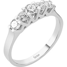 Sirius Pırlanta G Renk 0,84 Karat Pırlanta 5 Taş Yüzük 0423R0046