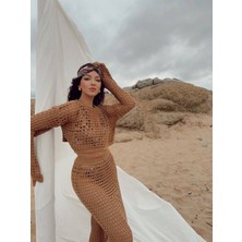Lunaria Camel Delikli Alt Üst Takım