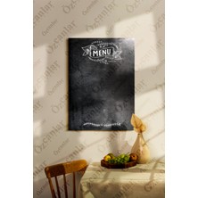 Özcanlar Çerçeve Menü Temalı Çerçevesiz Çerçeve Görünümlü 1 Parça Mdf  Duvar Tablo Tekli Mdf Tablo Set