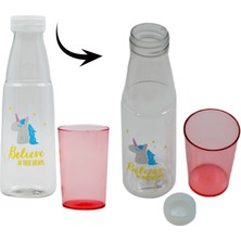 Bottle Boss Bottleboss Renkli Bardaklı Desenli Sızdırmaz Kapaklı Su Şişesi Matara 600 ml