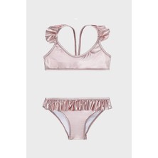 Slipstop Abbey Fırfırlı Kolay Kuruyan Uv Korumalı Parlak Bikini Kız Çocuk Bikini SB2313000116