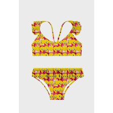 Slipstop Uccello Fırfırlı Kolay Kuruyan Uv Korumalı Bikini Kız Çocuk Bikini SB2311050118