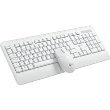 Lenovo Lecoo KW202 Kablosuz Türkçe Q Klavye & Mouse Set Beyaz