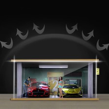 Reklambalaj 1:24 Ölçek Araçlar Için LED Işıklı Akrilik Korumalı Araç Sergileme Diorama