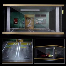 Reklambalaj 1:24 Ölçek Araçlar Için LED Işıklı Akrilik Korumalı Araç Sergileme Diorama
