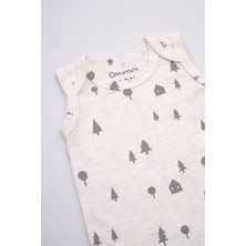 Boumini Pamuklu Bebek Çıtçıtlı Atlet Süprem Body Çam Ormanı Bej