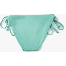 Koton Dokulu Bikini Altı Normal Bel Yanları Bağlama Detaylı
