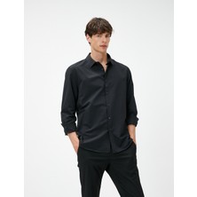 Koton Spor Gömlek Slim Fit Klasik Yaka Uzun Kollu Non Iron