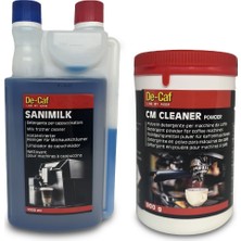 Horecamark De Caf By Axor Italy cm Cleaner Espresso & Kahve Makinesi Temizleyici Toz 900 gr & Sanımılk Süt Köpürtücü Temizleyici 1000 ml