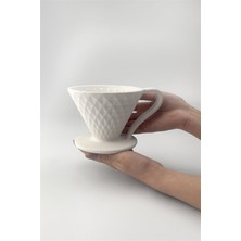 Refsan Prizma Dripper V60  02 Seramik Bisküvi Ham Ürün