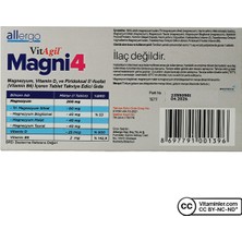 Allergo Vitagil Magni4 Magnezyum Vitamin D3 P5P 60 Tablet