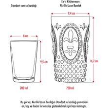 Depa Akrilik Yeşil Uzun Bardak & Su Meşrubat Bardağı 750 ml 6'lı