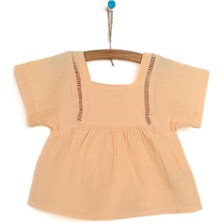 HelloBaby HelloBaby Basic Kız Bebek Kare Yaka Bluz Kız Bebek