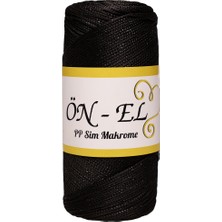Önel Simli Makrome Ipi | Siyah