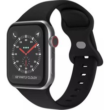 Wozlo Apple Watch 1, 2, 3, 4, 5, 6, 7, Se Silikon Kordon Kayış - S-M Beden 42/44/45MM - Siyah