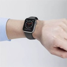 Wozlo Apple Watch 1, 2, 3, 4, 5, 6, 7, Se Silikon Kordon Kayış - S-M Beden 42/44/45MM - Siyah