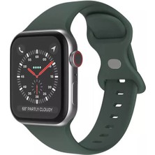 Wozlo Apple Watch 1, 2, 3, 4, 5, 6, 7, Se Silikon Kordon Kayış - S-M Beden 42/44/45MM - Haki Yeşil