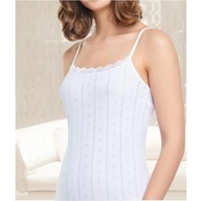 Tutku 0200 Jakarlı Ip Askılı Atlet 6'Lı Paket Beyaz Renkli